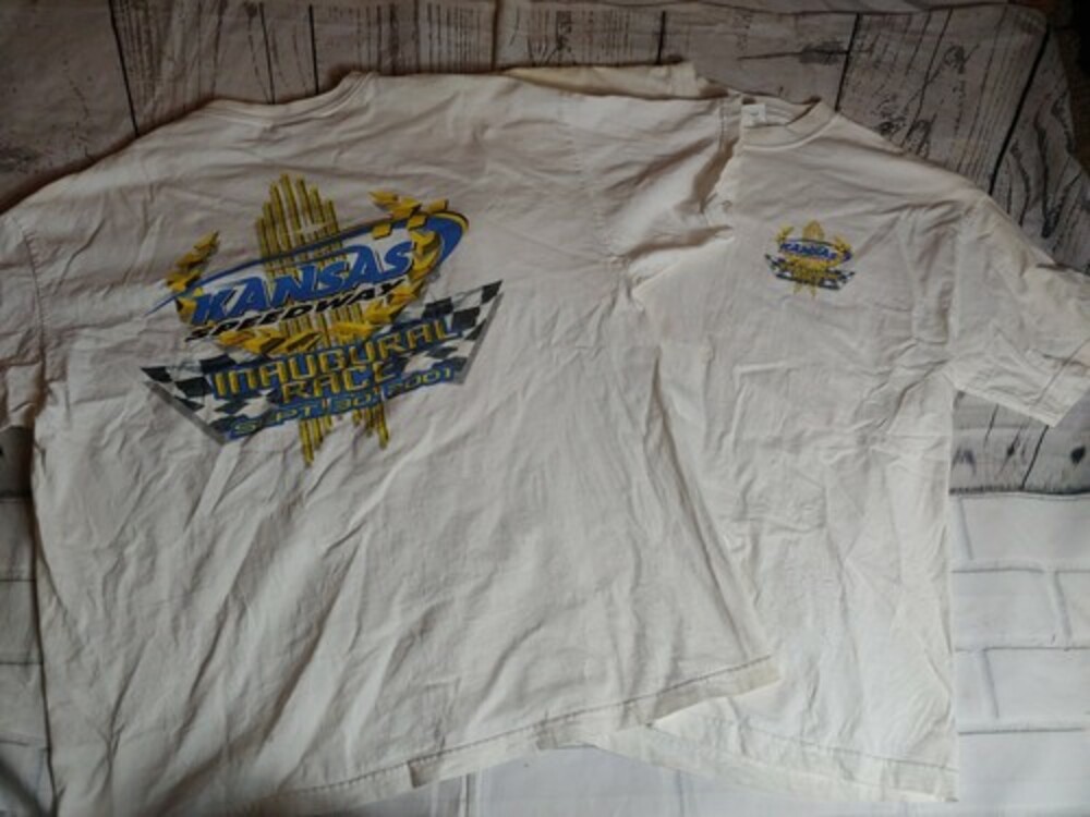 2x KANSAS SPEEDWAY inaugural race sept 30 2001. 2xl xl